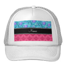 Rosas rosados conocidos personalizados de la turqu gorro de camionero