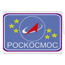Roscosmos Flight Patch Greeting Card