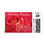 Rose 100th Birthday Celebration Personalized Stamp