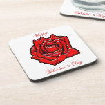 Rose #1 beverage coasters