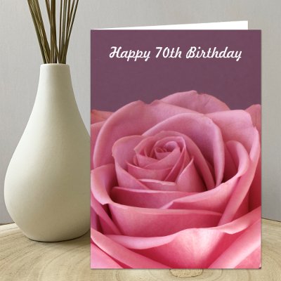 Rose 70th Birthday Card by KathyHenis. This gorgeous rose makes a wonderful 