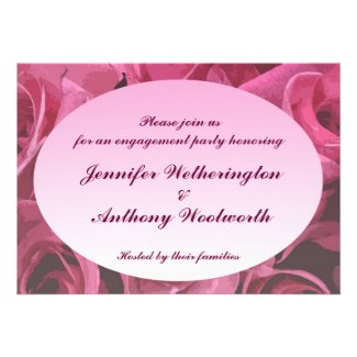 Rose Abstract Engagement Party Custom Invite