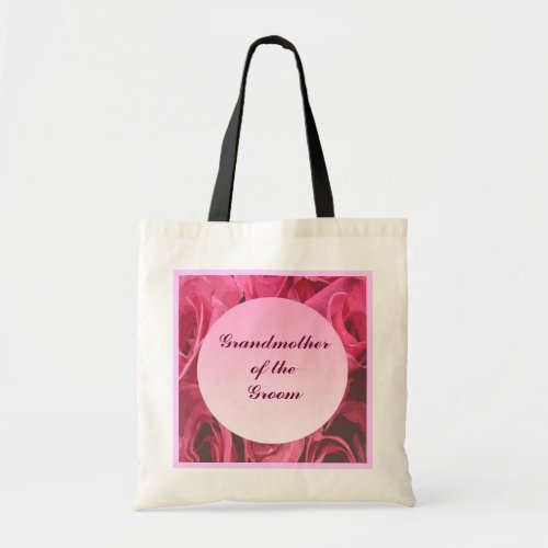 Rose Abstract Grandmother of the Groom Tote Bags