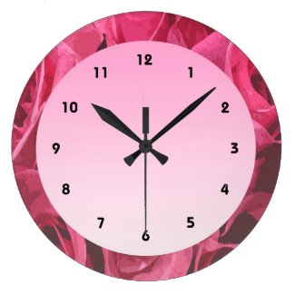 Rose Abstract Round Wall Clock