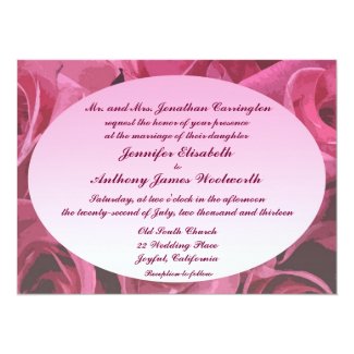 Rose Abstract Wedding 5.5x7.5 Paper Invitation Card