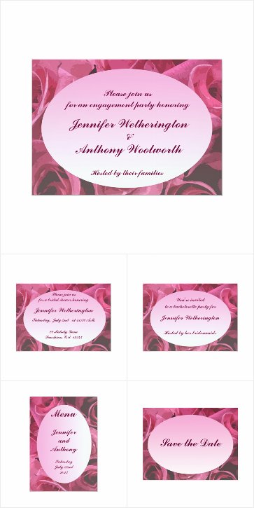 Rose Abstract Wedding Invitations