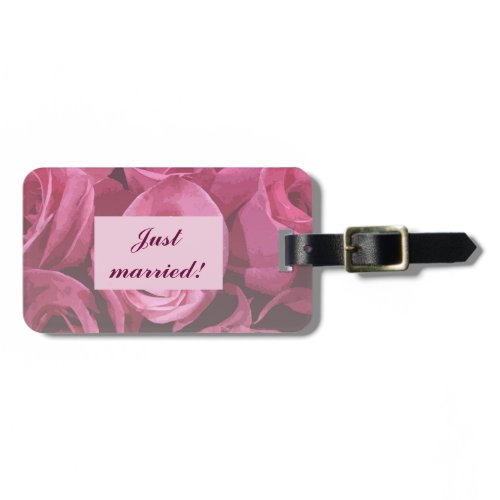 Rose Abstract Wedding Luggage Tag