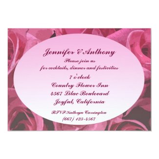 Rose Abstract Wedding Reception Announcement