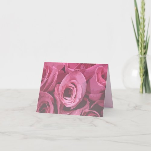 Rose Abstract Wedding Thank You zazzle_card