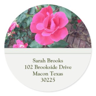 Rose Address Label sticker
