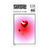Rose and Balloon (Stamps) stamp