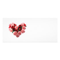Rose and Carnation Heart rack cards