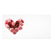 Rose and Carnation Heart photo cards