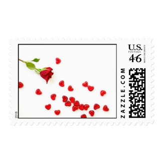 Rose and Hearts Stamp stamp