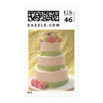 Rose and Hydrangea Wedding Cake postage