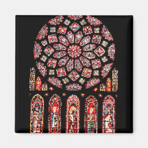 Rose and lancet windows from the north wall refrigerator magnet