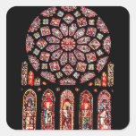 Rose and lancet windows from the north wall square sticker
