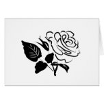Rose and Leaves Sketch Card