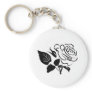 Rose and Leaves Sketch Key Chains