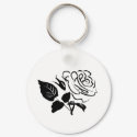 Rose and Leaves Sketch keychains