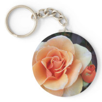 Rose and Rosebud Keychain