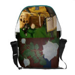 rose and skull courier bags
