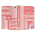 Rose and stripes.. wedding planner binder binder