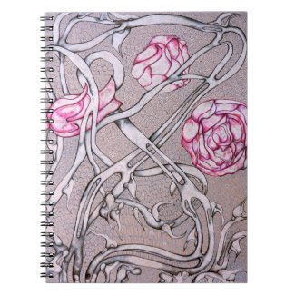 Rose and Thorn, Drawing. Spiral Notebooks