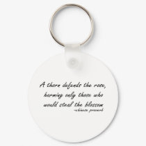 Rose and Thorn quote keychains