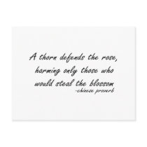 Rose and Thorn quote postcards