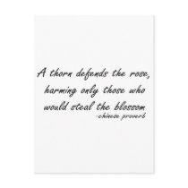 Rose and Thorn quote postcards