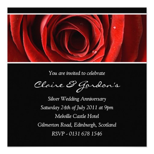Rose Anniversary Party Invitation