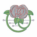 Rose Art Nouveau embroidered shirts by ZazzleEmbroidery Rose Art Nouveau embroidered shirts