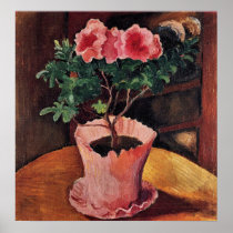 Rose Azaleas by August Macke Poster