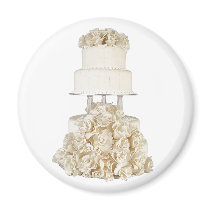 Rose Base Wedding Cake magnets by WeddingPostage Rose Base Wedding Cake magnets