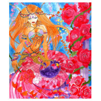 rose bellydancer mermaidl tshirt