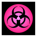 Rose Biohazard Symbol Poster posters