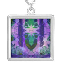 Rose Birds – Violet & Pink Cycle necklaces