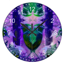 Rose Birds – Violet & Pink Cycle wall clocks