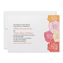 Rose Blossom Wedding Invitation by pinklilypress Rose Blossom Wedding Invitation
