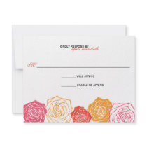 Rose Blossom Wedding Response invitations by pinklilypress Rose Blossom Wedding Response invitations