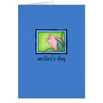 Rose blue Mother's Day Card cards