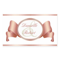 Rose & Blue Ribbon & Swirls Wedding Stickers