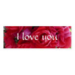 Rose bookmark business cards