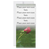 Rose bookmark customize personalized rack card