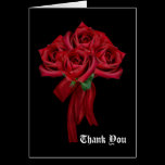 Rose Bouquet Gothic Wedding Thank You cards