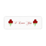 Rose bouquet return address labels