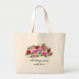 Rose bouquet tote bag