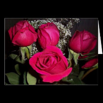 Rose Bouquet Valentine's Card (Large Print) cards