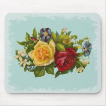 Rose Bouquet Victorian Vintage Mouse Pads
